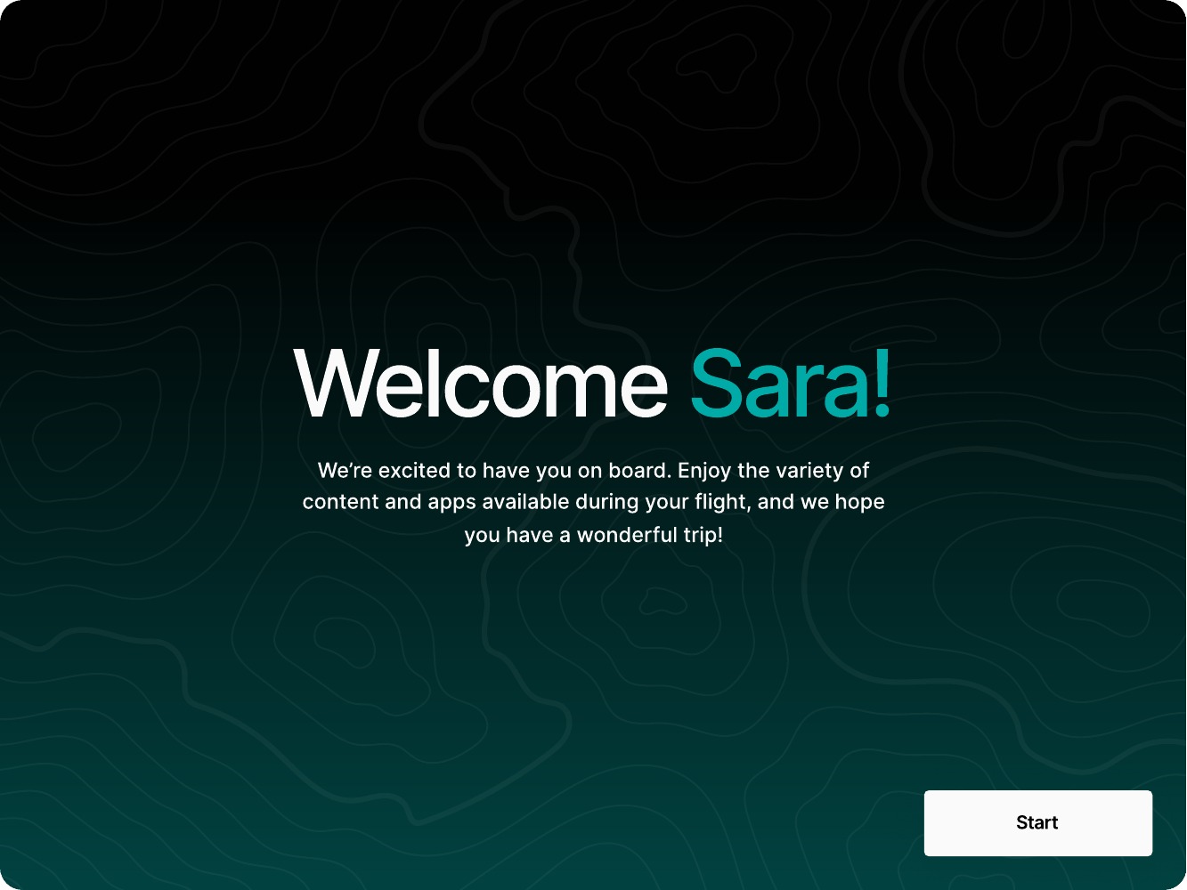 Personalized passenger welcome screen