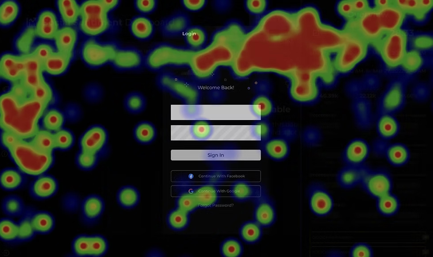 Utradea usability heatmap